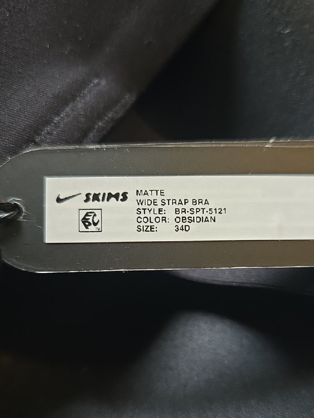 NIKE SKIMS Women's 34D Matte Wide Strap Bra New w/ Tags! - Picture 4 of 5